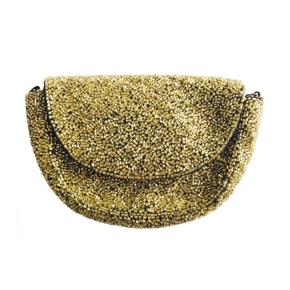 Moon Bag Hand Beaded Clutch Purse NWOT - Picture 3 of 5